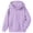 Purple, variant on WOYY Girls Half Zip Hoodie -Lined Long Sleeve Pullover Hooded Sweatshirt, Black, Sizes 5-14