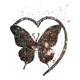 thumbnail image 2 of Cotton Short Sleeve T-Shirt Chic Valentine's Day Butterfly Heart Print Casual T-Shirt for - Soft Polyester, Crew Neck, Short Sleeve, Machine Washable, Black with Colorful Glitter Design, Valentine's, 2 of 7