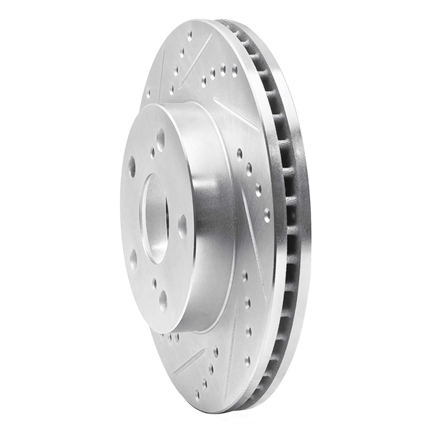 Dynamic Friction Company 631-76111L DFC Brake Rotor - Drilled And Slotted - Silver