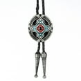 thumbnail image 2 of Attache-cravate Totem Indien Style Rétro en Cuir avec Corde Tressée Bolo, Décorations de Cravate, 2 of 9