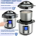 thumbnail image 2 of Electric Pressure Cooker with Large LCD Display, Multi-Use 6 Quart Electric Pot, 14 in 1 Slow Cooker, Rice Cooker, Steamer, Sauté, Yogurt Maker, Egg Cooker, Warmer and More, 2 of 6