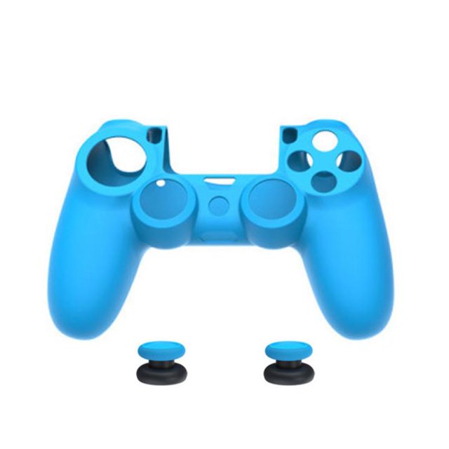 Compatible Con Empuñaduras De Mando De Ps4, Funda De Silicona Antideslizante, Juego De Piel, Accesorios De Juego Con Funda De Silicona Y 2 Tapas Basculantes 3 Uds Speravity EL017908-03