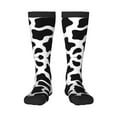 thumbnail image 2 of Lsque Cow Print Black White Printed Crew Socks Men's Women's LightWeight Thin Casual Calf Socks ,Knee High Socks,Cotton Socks, 2 of 9