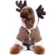 thumbnail image 1 of Disfraz de reno navideño para mascotas, pijamas de terciopelo coral suaves y cómodos para perros y gatos, monos con capucha de invierno cálidos para mascotas para fiestas navideñas (marrón), 1 of 7