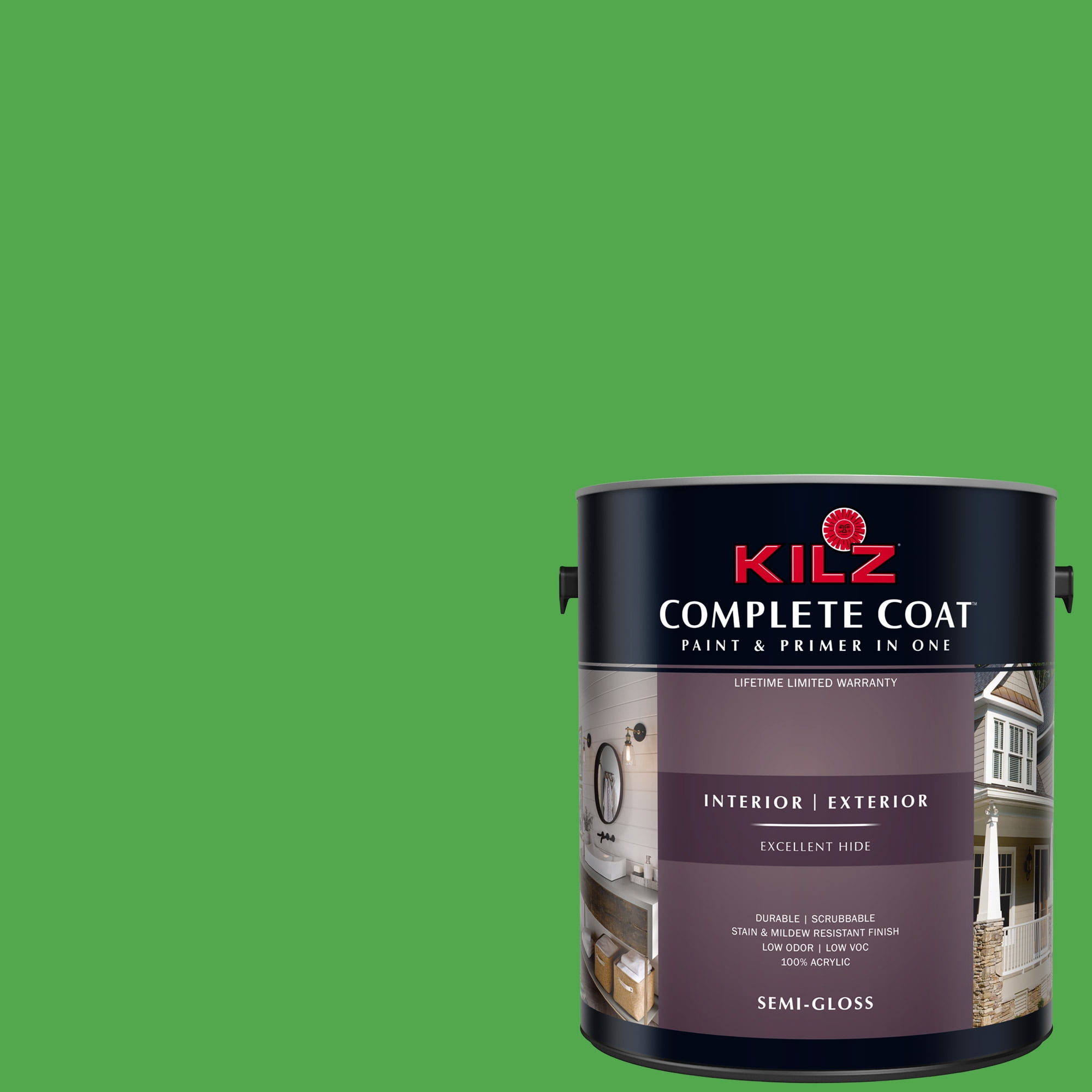 Vivid Lime, KILZ Complete Coat Interior/Exterior Paint & Primer in One, #RH100 Vivid Lime, KILZ Complete Coat Interior/Exterior Paint & Primer in One, #RH100