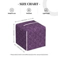 thumbnail image 4 of Balery Retro Florals Purple Porta Pañuelos de Cuero con Estampado – Funda Moderna Cuadrada para Caja de Pañuelos, Dispensador 5x5x5'', 4 of 7