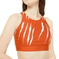 thumbnail image 5 of Effete Feline Claw Marks Scratch High Neck Crop Bikini Top (AOP), 5 of 5