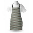 thumbnail image 3 of Fish Apron Squama Pattern with Intertwined Half Circles Aquatic Animal and Snake Scale Design, Unisex Kitchen Bib Apron with Adjustable Neck for Cooking Baking Gardening, Tan Pale Blue, by Ambesonne, 3 of 3