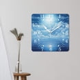 thumbnail image 3 of 10 Inch Wall Clock Battery Operated Square Clock for Office, Kitchen, Outdoor, Living Room,Fantasy Night Sky with Moon Falling Stars Clouds Horizon Exquisite, 3 of 4