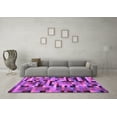 thumbnail image 3 of Ahgly Company Indoor Square Abstract Purple Contemporary Area Rugs, 3' Square, 3 of 4