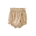 thumbnail image 2 of Qmyliery Baby Girls Triangle Pants, Plaid Ruffle Ruched Big Waist Bow High Waist Briefs, Infant/Toddler Stretchy Thigh Cuff Underwear, 2 of 3