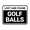 Black, variant on Classic Framed Lost And Found Golf Balls Sign (Blue) - Small