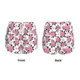 thumbnail image 6 of Goofa Rose Flowers Printed Women 2 in 1 Running Shorts,Quick Dry Athletic Workout Shorts,High Waisted Athletic Shorts with Liner Pockets-Large, 6 of 9