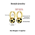thumbnail image 6 of Bestyle 3D Soccer Ball Earrings Gold Plated Dangle Drop Earrings for Men Women, Hypoallergenic Ball Hoop Earrings Sport Fan Jewelry Gift, 6 of 8