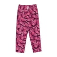 thumbnail image 6 of Uemuo Pink Butterfly Pattern Women's Wide Leg Palazzo Lounge Pants with Pockets Light Weight Loose Comfy Casual Pajama Pants-Large, 6 of 9