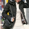 thumbnail image 2 of Viikei Women Coats Clearance Down Jackets for Women Cotton Coats Womens Hoodie Outwear Pocket Solid Warm Down Jacket Coat, 2 of 9