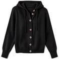 thumbnail image 6 of Azrian Women’s Button Down Hooded Knit Cardigan, Fall Winter Casual Knit OuterwearSizes S-3XL, 6 of 6