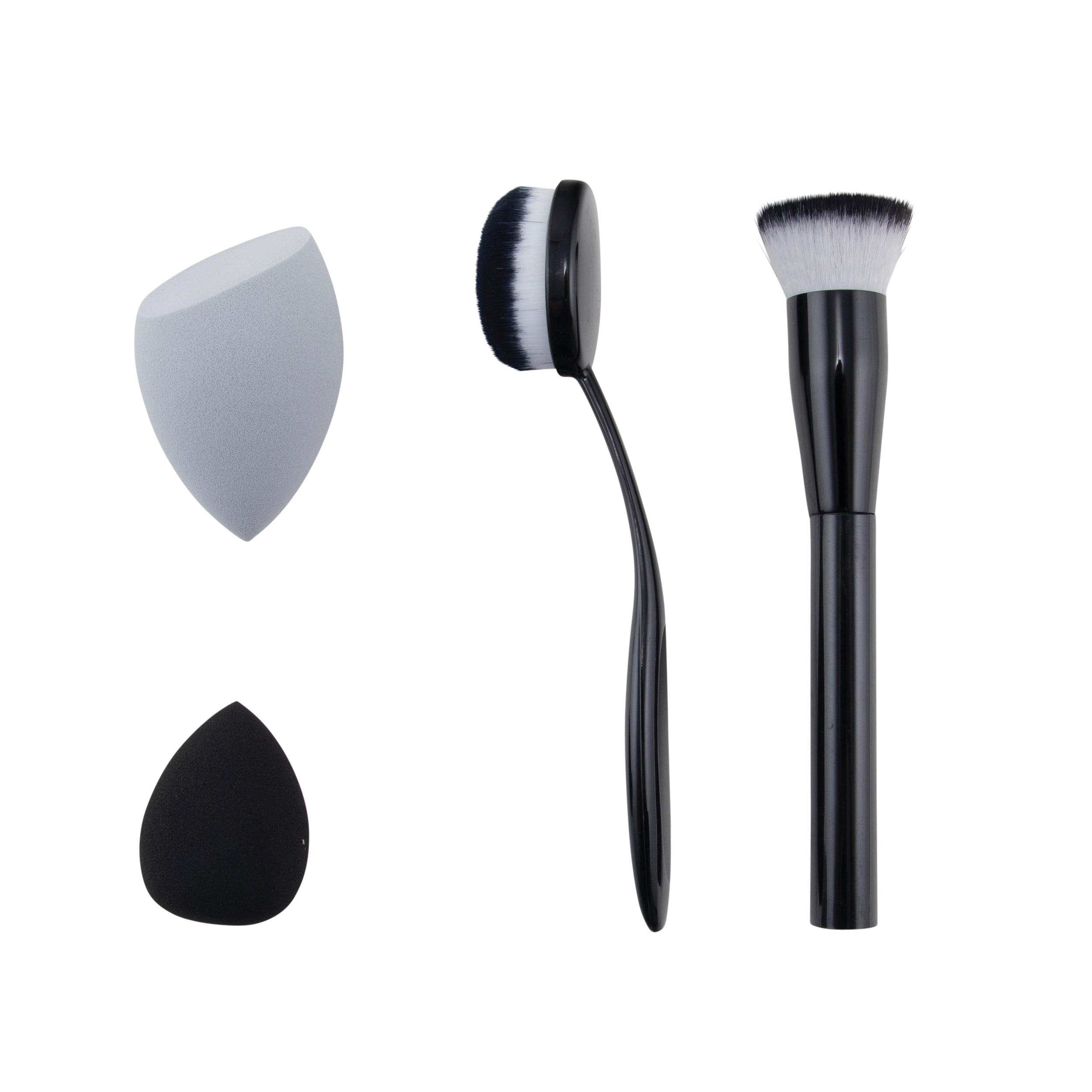 Candie Couture Professional Brush and Sponge Set 4pc Black