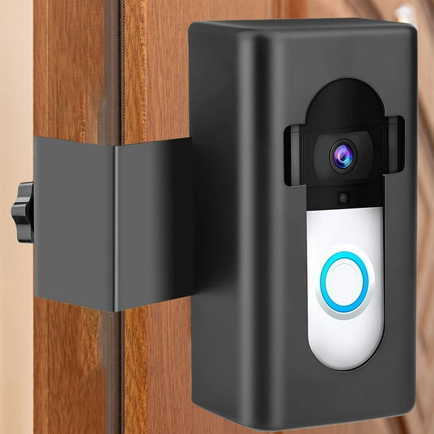 YiJuHui Anti-Theft Video Doorbell Mount, Security Doorbell Bracket, No-Drill Adjustable Metal Clamp for Indoor Doors, Universal Fixed Wedge Adapter for Most Smart Doorbells, Secure Installation