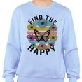thumbnail image 2 of Find the Happy Butterfly Sweatshirt Unisex Small Light Blue, 2 of 5