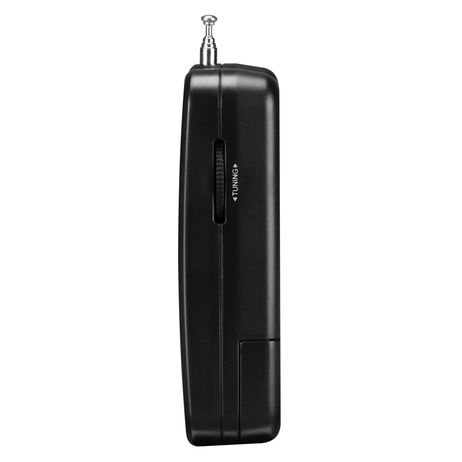 GPX Portable AM/FM Radio with Stereo Earbud Headphones, Black, R055B