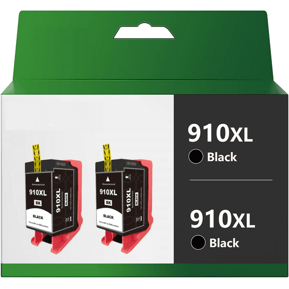 Compatible 910XL 910 XL Black High Yield Ink Cartridge Replacement for HP OfficeJet 8010, 8010e, 8012e, 8014e, 8015, 8015e, 8018, 8022, 8022e Printers (Black, 2 Pack)