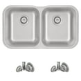 thumbnail image 1 of Stylish Dual-Mount 31-1/4" Stainless Steel Double Bowl Kitchen Sink S-200T, 1 of 12