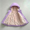 thumbnail image 5 of Toddler Kids Hooded Puffer Vest, Boys Girls Lined Sleeveless Jacket, Warm Zip Up Padded Waistcoat with Pockets for Fall Winter Outerwear(Purple,3-4 Years), 5 of 7