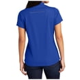 thumbnail image 2 of Yellow Rooster Womens Short Sleeve Pinpoint Mesh Zip Polo True Royal M, 2 of 4