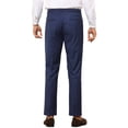 thumbnail image 3 of Pantalones de rayas INSPIRE CHIC para hombre, corte slim, pantalones formales de frente plano 30 Azul, 3 of 5