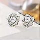 thumbnail image 2 of Flower Stud Earrings For Women With Flower 14k Plated, 2 of 5