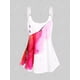 thumbnail image 2 of Tank Top Fluido con Estampado de Mariposa en Talla Extra con Escote Pico Rosegal  Camisetas sin mangas de talla grande, 2 of 5