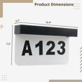 thumbnail image 2 of Solar Powered House Number Sign, LED Waterproof Illuminated Address Plaques Sign for Yard Home Outdoor Street, 2 of 6