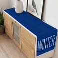 thumbnail image 4 of Winter Navy Blue Table Runner 72 Inches Long Farmhouse Dress Scarves, Christmas Xmas Modern Minimalist Words Art Dining Tablerunner for Coffee Table/Kitchen Island/Party Décor, 13" x 72", 4 of 8