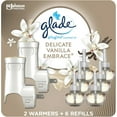 thumbnail image 1 of Glade PlugIns Air Freshener Oil Refill Kit, Scented and Essential Oils for Home and Bathroom, Delicate Vanilla Embrace, 2 Warmers + 6 Refills, 1 of 8