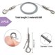 thumbnail image 4 of Paquete de 4 cables ajustables para colgar cuadros, soporta 50 libras de herrajes para colgar, cable de acero inoxidable de 2 m x 1,5 mm, 4 of 5