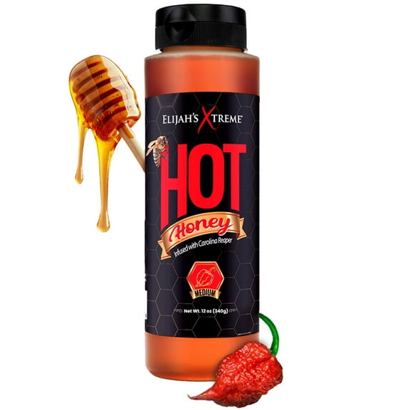 Elijah’s Xtreme Hot Honey - 100% Natural Honey Infused with Carolina Reaper Peppers