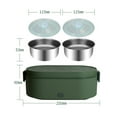 thumbnail image 4 of yuksok Electric Heated Lunch Boxes Hot Food 800ml Food Warmer Lunch Box Stainless Steel Green, 4 of 4