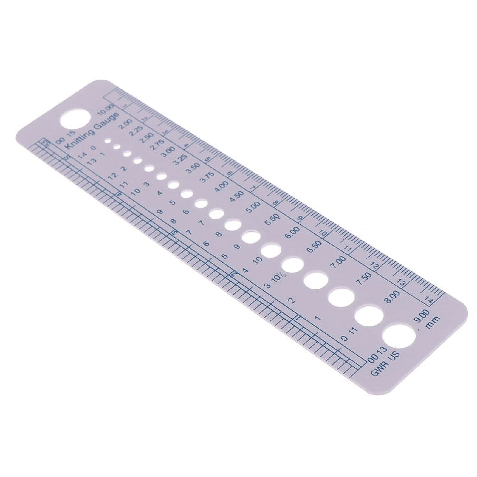 Plastic Knitting Needle Gauge Inch Cm mm Ruler Tool All in One Knitting  Accessories - China Knitting Needle Gauge and Knitting Accessories price
