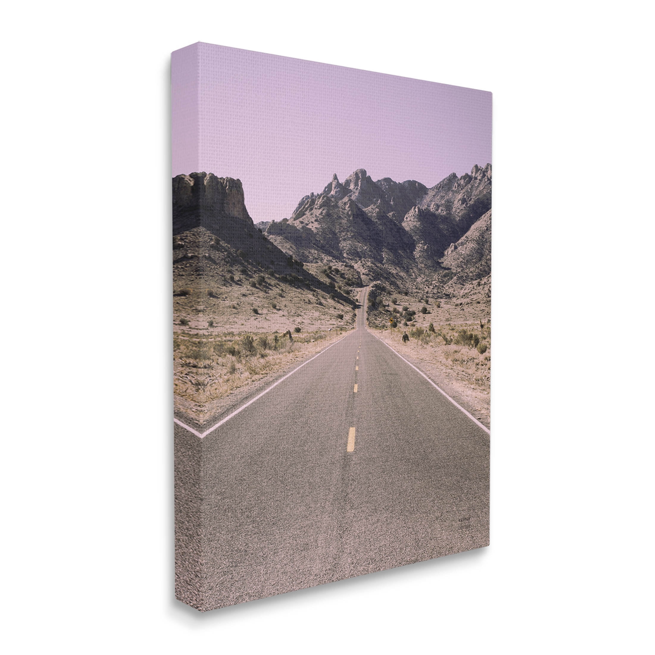 Stupell Industries Endless Desert Canyon Road Purple Sky Photograph Gallery Wrapped Canvas Print Wall Art, Design by Nathan Larson