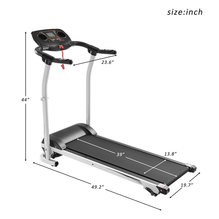 Merax 1200W 2.0HP 3 Manual Incline Electric Exercise Treadmill Folding Motorized Running Machine