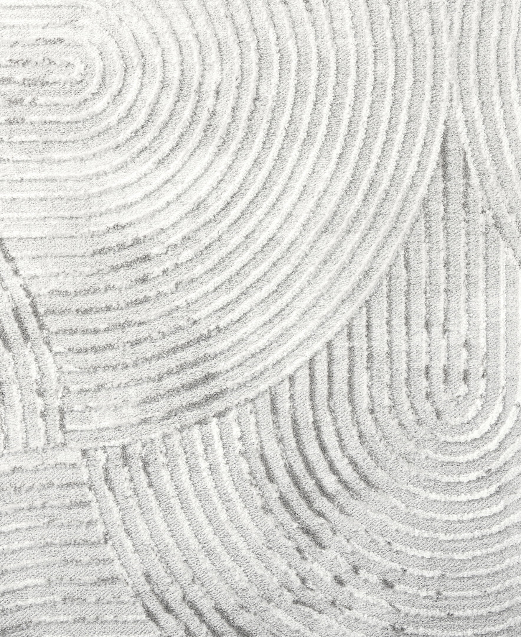 TOWN & COUNTRY LUXE Maya Soft Arches Neutral Indoor Area Rug with High-Low Texture, Grey, 6'6"x9'6"