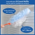 thumbnail image 2 of Dusters for Cleaning Dust 20 Count Refills 360 Fluffy Microfiber Hand Duster Kit with 14'' Rotatable Handle Unscented Cloths Pad for Multi-Surface Dusting (1 Handle + 20 Count), 2 of 4
