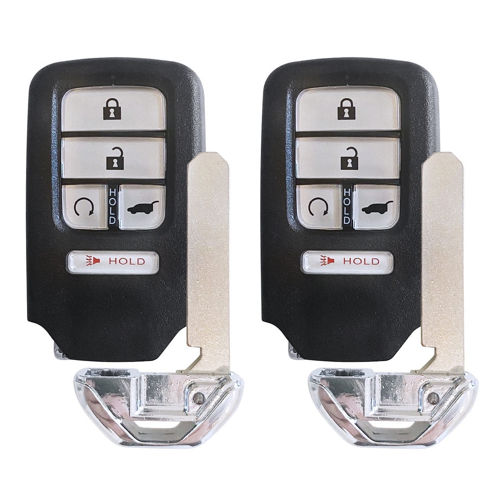 KeylessOption Keyless Entry Remote Start Smart Car Key Fob for Honda Pilot CR-V Civic 2016-19 KR5V2X Pack of 2