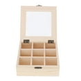 thumbnail image 3 of Caja de Almacenamiento de Sin Terminar de 9 Rejillas, Caja de Joyería de Cuadrada, de Almacenamiento, para Manual Yuyangstore Caja de joyería de madera, 3 of 8