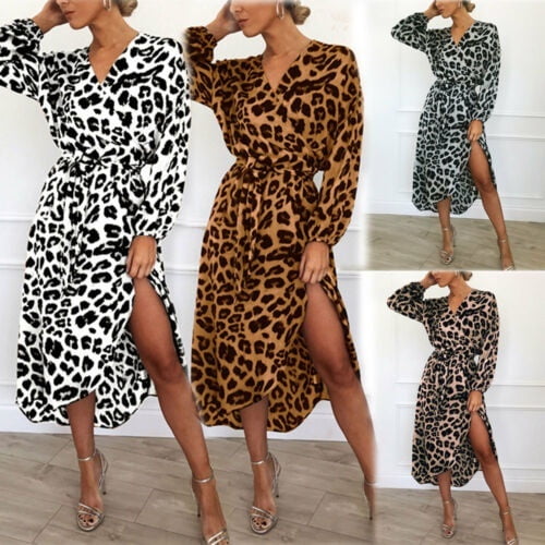 Next animal top print wrap dress
