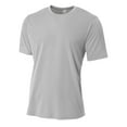 thumbnail image 2 of A4 Spun Poly Tee For Men in Silver | N3264, 2 of 2