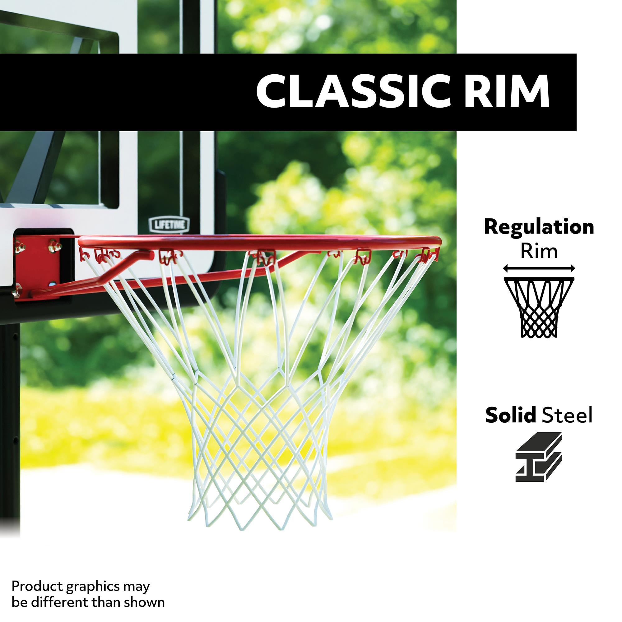 Lifetime 42-Inch Shatterproof Portable Basketball Hoop with Telescoping adjustment & Classic Rim - Model 1270-Outdoor Play