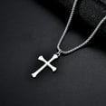thumbnail image 6 of SOULMEET Cross Necklace for Men 925 Sterling Silver Men’s Cross Necklace with 22”+2” Stainless Steel Chain Gift for Men, 6 of 6