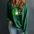 thumbnail image 3 of Charella Sweatshirts for Women St Patricks Day Decorations Long Sleeve Crewneck Tops 2024 Trendy T-shirt,Green,S, 3 of 5